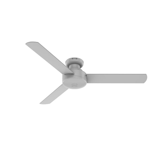Restored Hunter Fan 52 inch Low Profile Dove Grey Finish Indoor Ceiling Fan with 3 Blades for Living Room, Bedroom, Farmhouse, Kitchen (Refurbished)