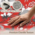 thumbnail image 6 of ODIKA 6'x9' Washable Area Rug Red Gray Blossom Harmony Vintage Garden Elegant Floral Array with Timeless Botanical for Family Room, Living Room, Master Bedroom, Non-Slip, Easy Care, 6 of 7