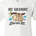 thumbnail image 4 of Inktastic My Grammy Loves Me with Sloth and Hearts Youth T-Shirt, 4 of 5