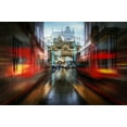 thumbnail image 2 of W., Orkidea 24x17 Gold Ornate Wood Framed with Double Matting Museum Art Print Titled - The Red Bus, 2 of 4