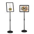 thumbnail image 2 of SCZS Heavy Duty Floor Sign Stand Adjustable Pedestal Sign Holder Stand, Poster Stand Aluminum Snap Open Frame for 8.5X11 Inches with Heavy Round Base, Both Vertical and Horizontal Sign Displayed, 2 of 4