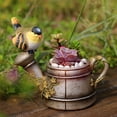 thumbnail image 3 of Mdesiwst Multifunctional Flower Pot Hand-crafted Resin Adding Vitality Bird Shower Plant Pot Garden Supplies, 3 of 8