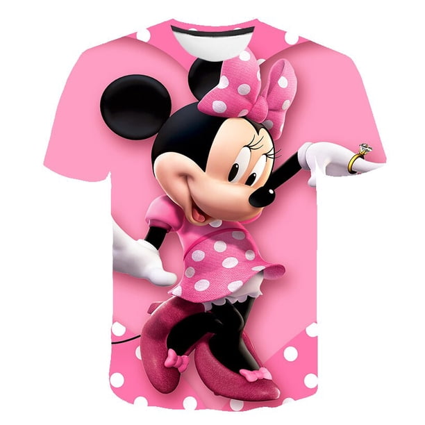Summer Kids Mickey Mouse T-Shirts Fashion Boys Girls Tees Tops Children Disney Short Sleeves Cartoon Casual T Shirts 4-14 Years12M Gao Jinjia LED