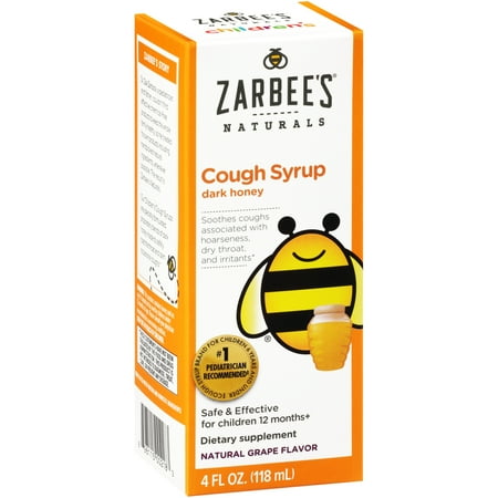 Childrens Cough - Zarbee's® Naturals Children's Cough Syrup with Dark Honey, Grape 4 fl. oz. Box