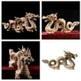 Feng Shui Carved Natural Wood Dragon Statue Sculpture Animal Figurine