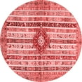 thumbnail image 1 of Ahgly Company Indoor Round Abstract Red Modern Area Rugs, 7' Round, 1 of 4