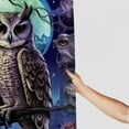 thumbnail image 3 of SHERONV Owl Skull Full Moon Bathroom Decor Set with Hooks, Colorful Luxurious Graphic Print Polyester Fabric Fashion Shower Curtain Set 36"x72, 3 of 7
