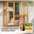 thumbnail image 4 of PawHut Catio Outdoor, Cat Window Box Enclosure for 2-3 Large Cats, Orange, 4 of 10