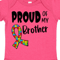 thumbnail image 4 of Inktastic Proud of My Brother Autism Awareness Puzzle Piece Ribbon Boys or Girls Baby Bodysuit, 4 of 5
