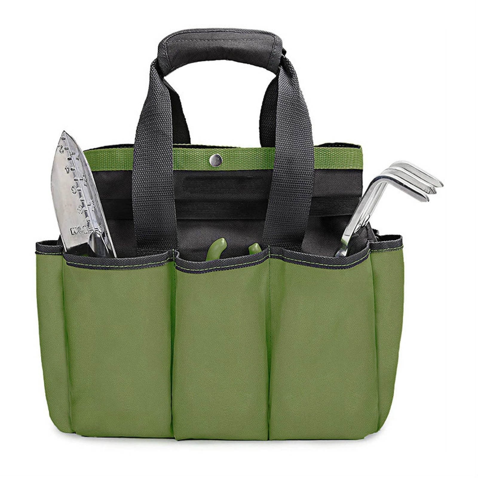 Professional Garden Tool Bag - 600D Oxford Water-Resistant Gardening Organizer Tote with 8 Pockets - for Storing Pruners, Trowels & Outdoor Equipment