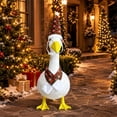 thumbnail image 6 of Aurorax Christmas Porch Goose Outfit 19 inch,Goose Clothes for Cement Goose Porch Goose 23"/17",Red Winter Scarf and Hat Porch Goose Costume for Outdoor Yard Home Decor, 6 of 6