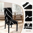 thumbnail image 3 of Set de 4 fundas elásticas para sillas de comedor SearchI, color negro, 3 of 8