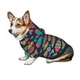 thumbnail image 6 of Goofa Colorful Fish Pattern Small Dog Sweater Hoodies Pet Grey Hooded Soft Fleece Sweatshirts with Pocket Fall Winter Puppy Cat Sweaters Warm Clothes-Large, 6 of 8