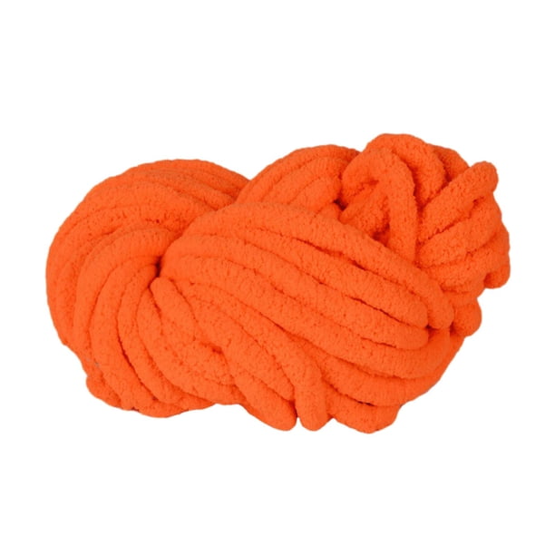 Hilo de lana grueso para crochet, hilo de lana gigante súper voluminoso, hilo de peso de relleno para Naranja