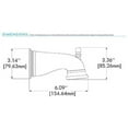 thumbnail image 2 of Speakman S-1560-BN Alexandria Bathtub Spout with Diverter for Stylish Bathroom Décor, Brushed Nickel, 2 of 6