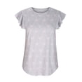 thumbnail image 4 of Camiseta divertida de manga corta con cuello redondo para mujer, camiseta estampada de manga corta con volantes OAVQHLG3B Store lin121212, 4 of 5