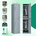 thumbnail image 4 of MIIIKO Office Storage Lockers for Employees, 71" Slim Metal Storage Cabinet with 2 Door for School, Gym, Dormitory, Changing Room, 4 of 7