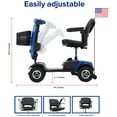 thumbnail image 5 of SEGMART 4 Wheel Mobility Scooter, Outdoor Compact Travel Electric Mobility Scooter for Senior, Motorized Scooter with Pneumatic Tires, Cup Holder, USB Charging Port, 4.9 mph, Blue, SS473, 5 of 10