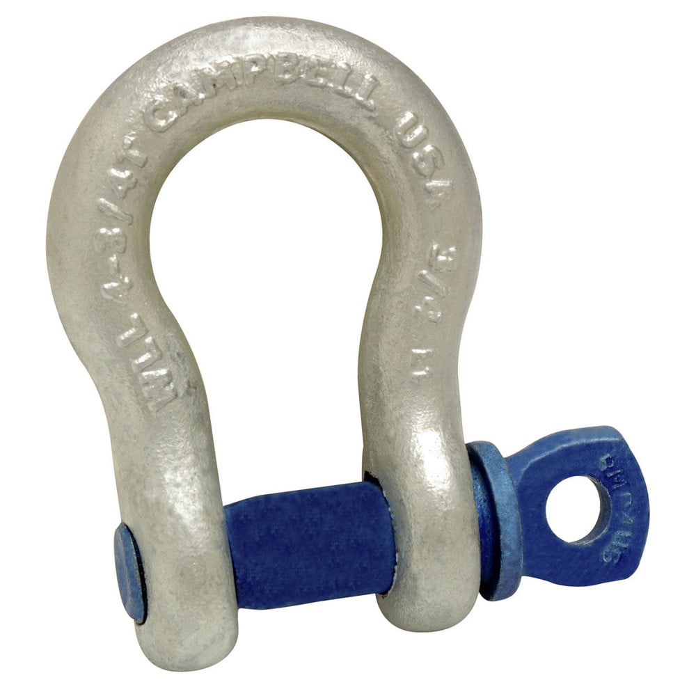 24 Pack Screw Pin Shackle 1/2 in Bail Size 2 Tons 419 Series Anchor Shackles 