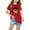 Red, variant on piuwrlz Summer Short T-Shirts for Girls Short Tops Sleeve Printed Tops Cotton Undershirts Black Size 7 Years