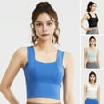 thumbnail image 2 of HEVIRGO Women Square Neck Sports Bra Padded Workout Crop Tank Top with Built-in Bra for Yoga Gym Fitness Running, 2 of 8