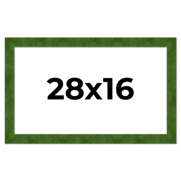 28x16 Frame Green Burl Solid Wood Picture Frame | 1.75 Inches Moulding Width | Interior Frame Depth