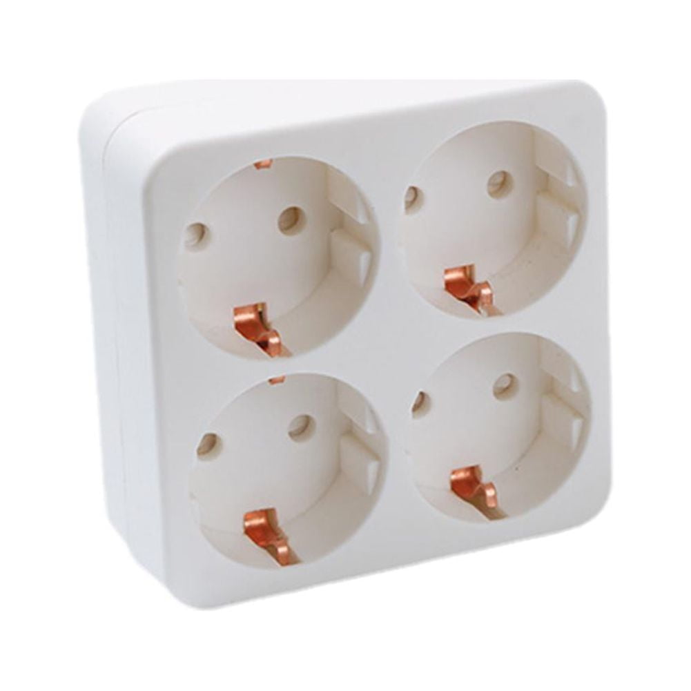 2/3/4-way EU Socket Multiple Plug Power Strip Triple Plug Adapter B7E9