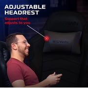 RESPAWN 900 Console Gaming Recliner with Footrest and Lumbar Support - Comfortable Ergonomic Gaming Chair with Headrest, No Wheels, Reclining, Heavy Duty, Racing Style Video Game Chairs - Black