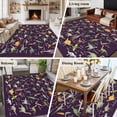 thumbnail image 5 of Large Area Rugs for Living Room Bedroom, Purple Dinosaur 5'x8' Rug Washable Carpet Runner Indoor Outdoor, Vintage Letters Farm Animals Non Slip Floor Mats Rug for Kitchen, Bathroom, 5 of 8