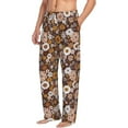 thumbnail image 2 of Uemuo Sunflowers Pattern Men's Wide Leg Palazzo Lounge Pants with Pockets Light Weight Loose Comfy Casual Pajama Pants-Medium, 2 of 9