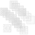 thumbnail image 5 of 16 piezas de plantillas geométricas PENGJTMXG, plantillas de pintura hueca, de plástico, 5 of 5