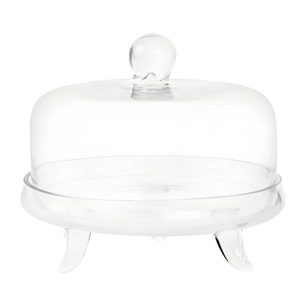 Soporte para tartas de acrílico con cúpula transparente, expositor para repostería, plato para tartas, molde para tartas S