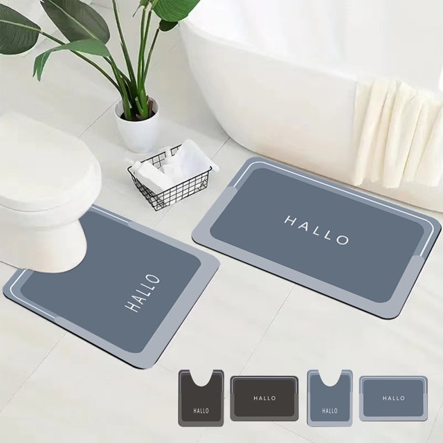 Alfombrillas de Baño Xihbxyly Liquidación Absorbentes Estampadas Juego de 2