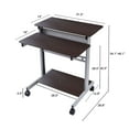 thumbnail image 6 of Stand Up Desk Store Rolling Adjustable Height Two Tier Standing Desk Computer Workstation (Silver Frame and Dark Walnut Top, 32" Wide), 6 of 6