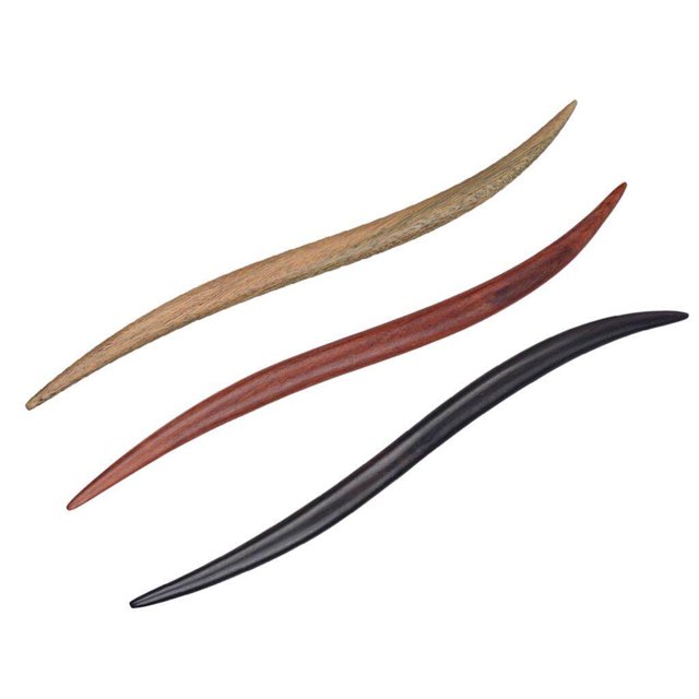 tredstone Épingle à Cheveux Rétro Traditionnelle en Bois pour Femme Dame Style Chinois Noir