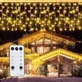 thumbnail image 1 of Luces Icicle Lights ROSCOO 12,8 m, 400 LED, 8 modos, IP65, a prueba de agua, 1 of 7