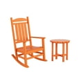 thumbnail image 2 of WestinTrends Malibu Classic 2 Piece Outdoor Rocking Chair Set, All Weather Poly Lumber Adirondack Rocker Patio Deck Porch Chair with Side Table, Orange, 2 of 7