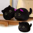 thumbnail image 3 of Cute Black Cat Plush Pillow, Soft Stuffed Animal Doll for Sleeping, Kawaii Kitty Anime Plushie, Unique Easter Basket Filler, Graduation Gift, Valentine's Day Present for Her, 3 of 8