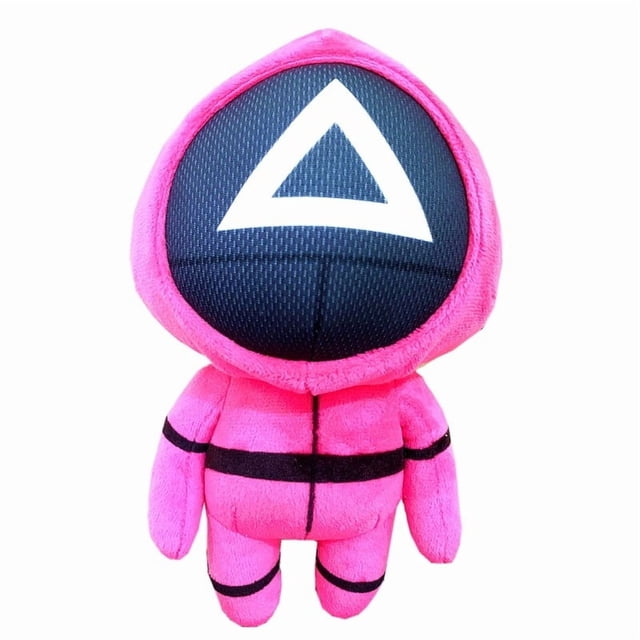 Peluche de Calamar, Colección Popular de Calamar 2021, Muñecos de Peluche, Recuerdos, Regalos de Halloween o Cumpleaños, Perfectos para Niños (Rosa Roja, Triángulo)