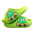 thumbnail image 4 of Xyant Boys Girls Cloud Slides Sandals for Kids, Toddler Pool Shower Beach Home Slippers, Lightweight Soft Non-Slip Flip Flops Animal Shape Quick Dry Green,12, 4 of 4