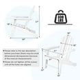 thumbnail image 4 of Costway 4PCS Patio Adirondack Chair Weather Resistant Garden Deck W/Cup Holder White, 4 of 7