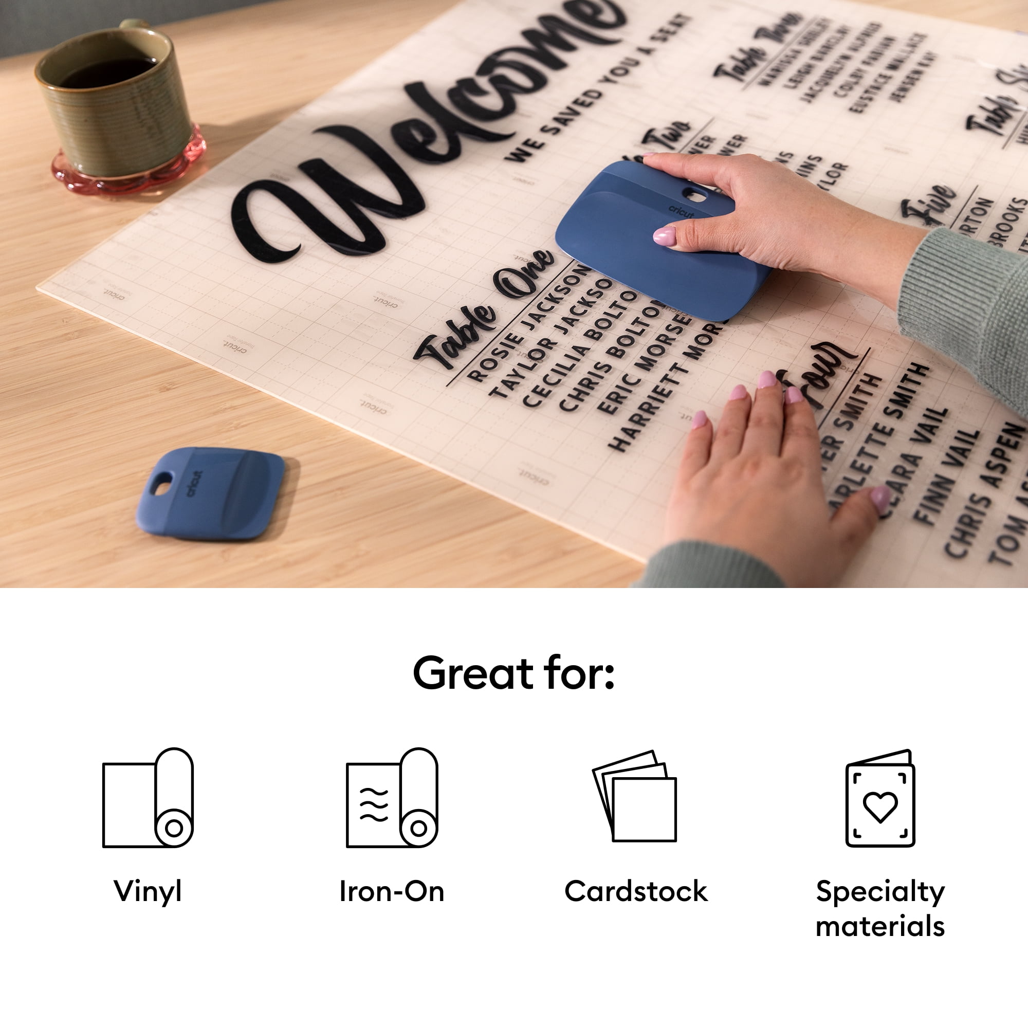 Cricut Scraper Set 2 Count, Blue - Includes 2.25-inch and 5.5-inch Tools