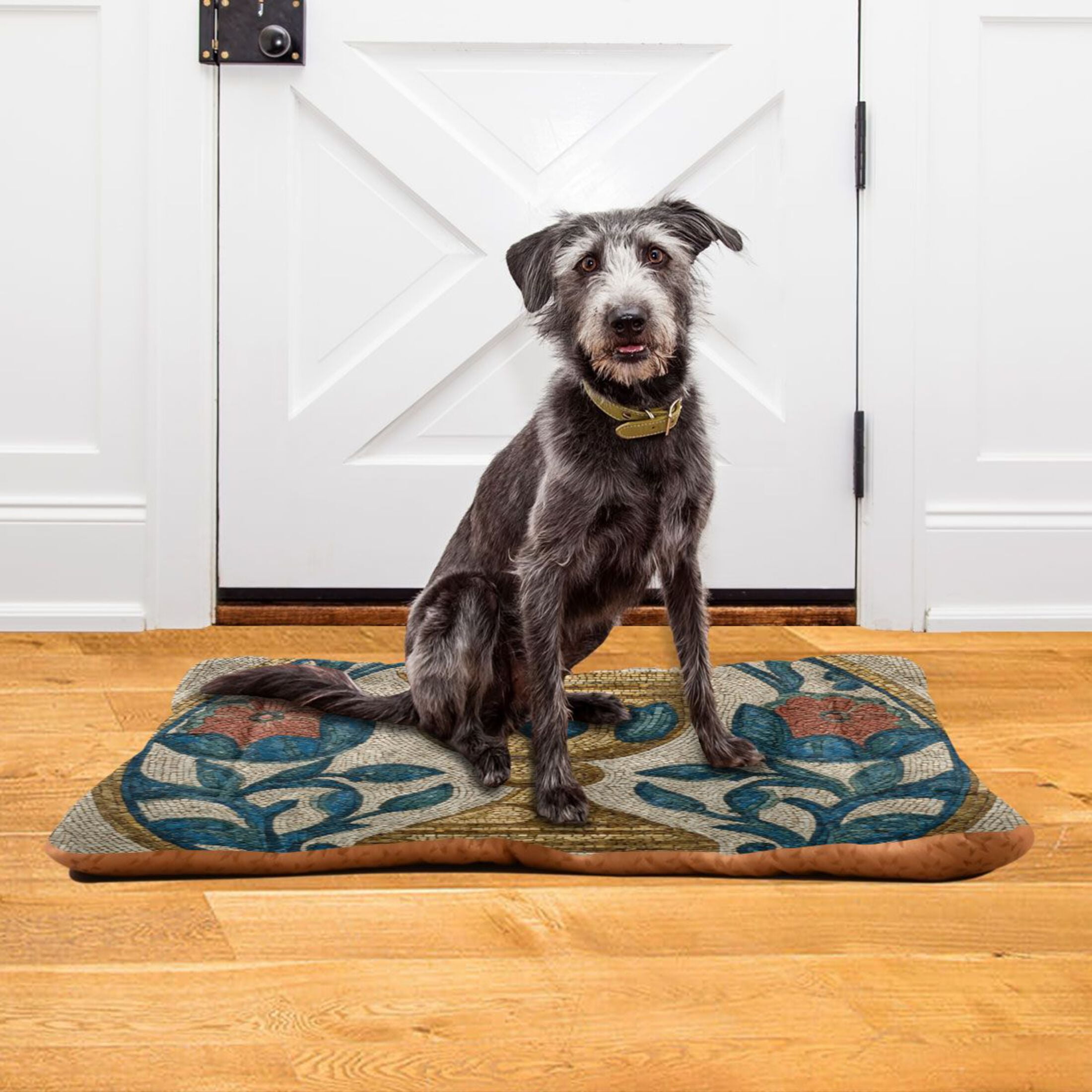 Cozy Mat Pet Bed Indoor Outdoor Warm Soft For Cat Dog Puppy(S/M) A Medieval Mosaic Pattern