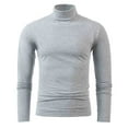 thumbnail image 3 of MQLKF Male Winter Warm High Collar Fashion Thermal Underwear Men Basic Plain T Shirt Blouse Pullover Long Sleeve Top Fashionable Men's Top, 3 of 4