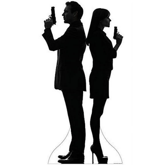 Secret Agent Couple Cardboard Cutout Cardboard Cutout