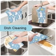 thumbnail image 2 of Yayeee 6 Pack Kitchen Dish Cloths Set for Washing Soft Drying Absorbent Microfiber Towels, Cartoon Easter Bunnies, 2 of 9