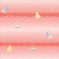 thumbnail image 3 of Ambesonne Pink Ombre Duvet Cover Sets, Sailing Boats and Birds, 2-King, Coral Blush and Peach, 3 of 6