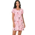 thumbnail image 4 of PinkBeautiM Nightgowns for Women Comfy Cotton Sleep Shirt 3 Pack Short Sleeve Casual Sleepwear, 4 of 6