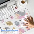 thumbnail image 4 of Long Mouse Pads for Desk,White Fairy Flower Pattern Desk Mats on Top Of Desks, Desk Mouse Pad Extra Large with 3mm Non-Slip Base and Stitched Edge for Gaming,Office,Work,Home 31.5"x15.7", 4 of 6