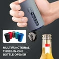 thumbnail image 3 of Anckoeil 3-in-1 Multifunctional Magnetic Push Bottle Opener Plastic Bottle Cap Cork Wine Beer Bottle Opener, 3 of 3